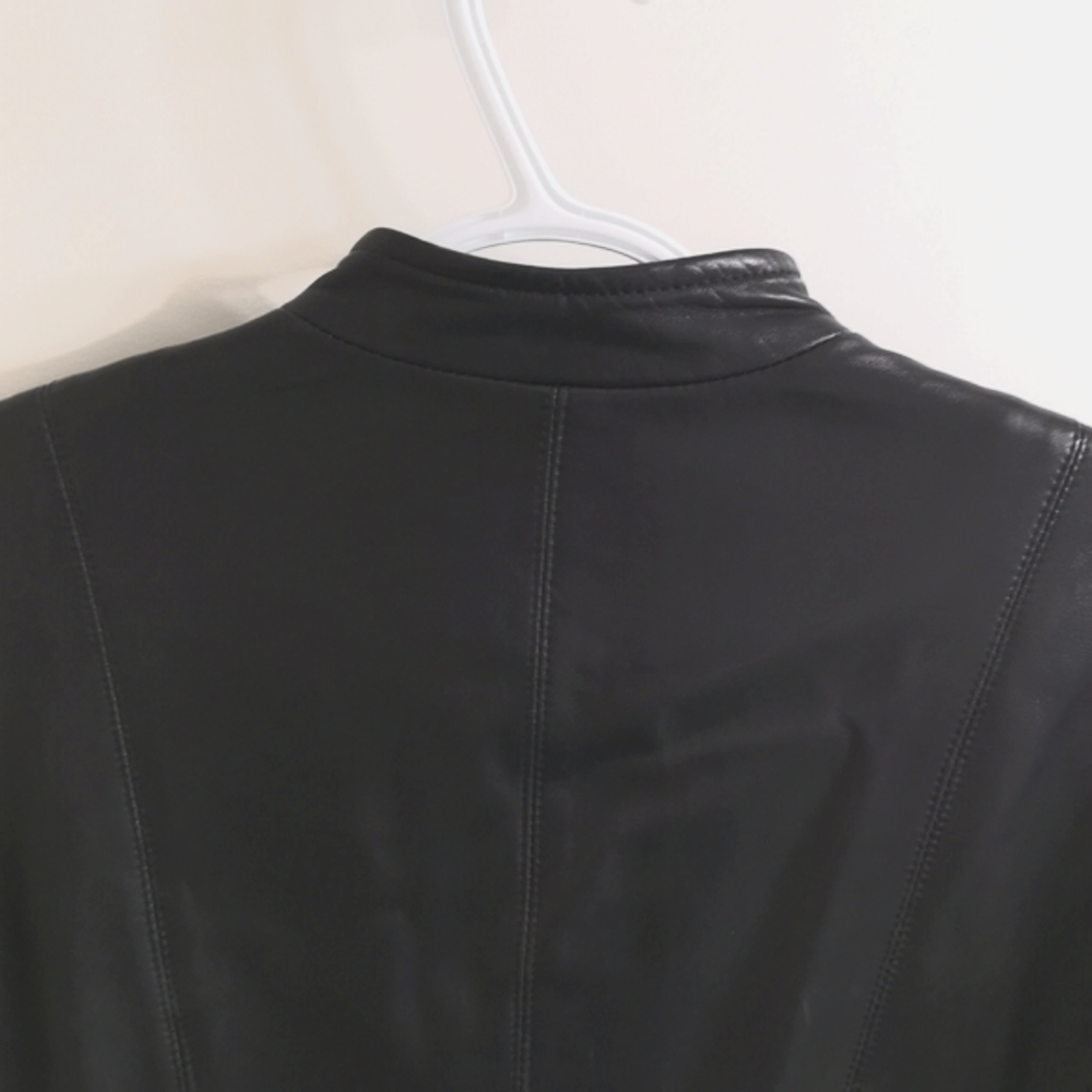 Danier Italian Leather Zip Up Tunic Length Fall Jacket Size S Buttery Soft - Picture 11 of 15